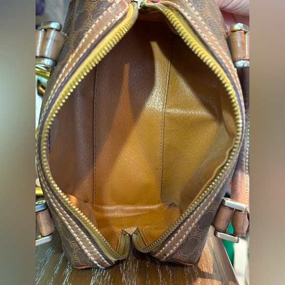 Celine Triomphe Macadam Rare Vintage Mini Boston EUC Approximately 7.5”x4” - Picture 12 of 14